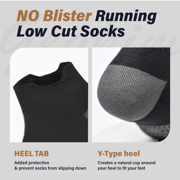 Running Ankle Socks for Men Women Athletic Low Cut Socks 6 Pairs - Picture 3 of 4